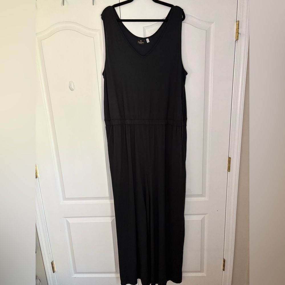 BumbleBella Black Sleeveless Jumpsuit Tall 2X Wide Leg
